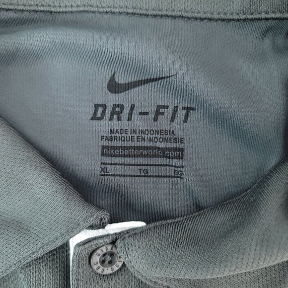 Nike Performance Polo Men's XL Gray White 476281-212 Golf Athletic R Embroidered - Picture 3 of 9